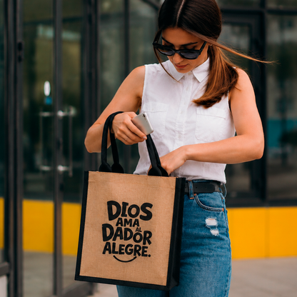 BOLSO - DIOS AMA AL DADOR ALEGRE
